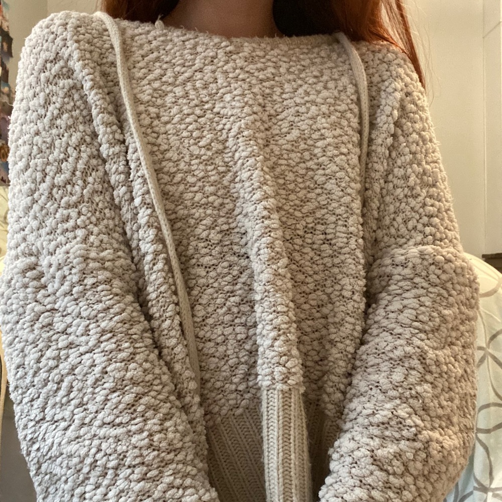 Beige Sherpa Hoodie